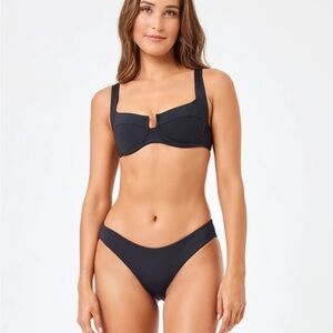 L*Space Black Bikini top NWT